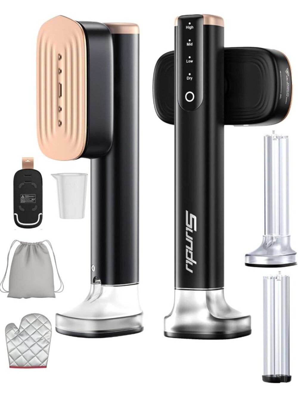 Travel Clothes Steamer with Dual Tanks (180ml & 100ml) - Fast Wrinkle Remover